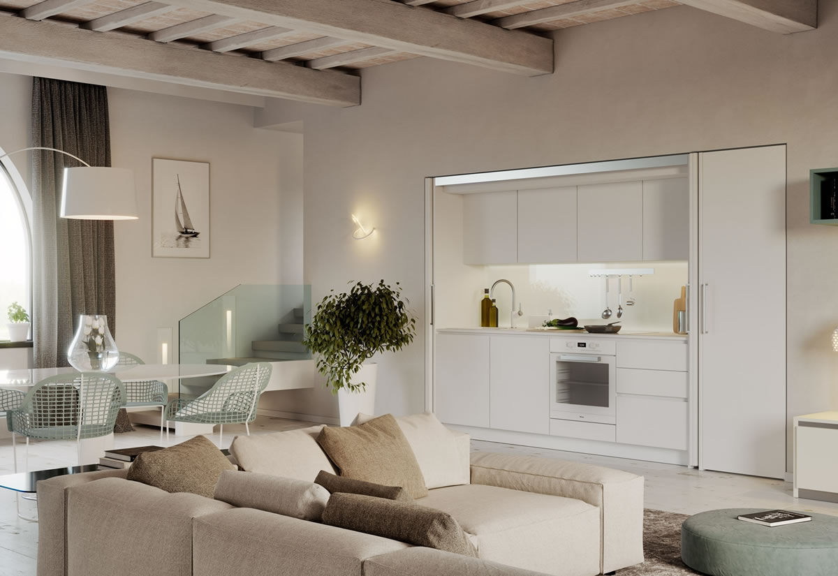 Kitchens Essence Laccato — Aurora Cucine, collection Contemporaneo