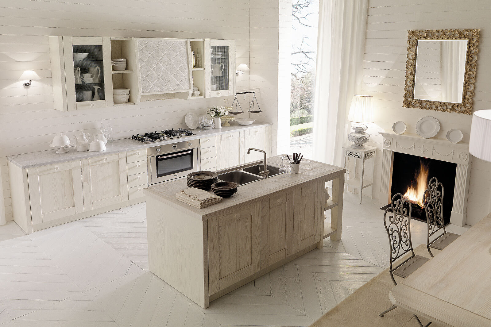Kitchens Iris — Aurora Cucine, collection Country Chic