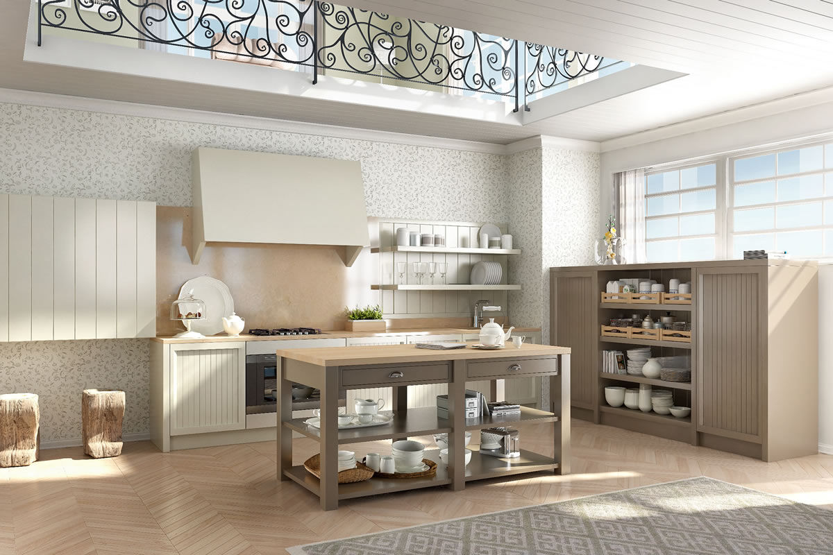 Kitchens Nuance Decò — Aurora Cucine, collection Country Chic