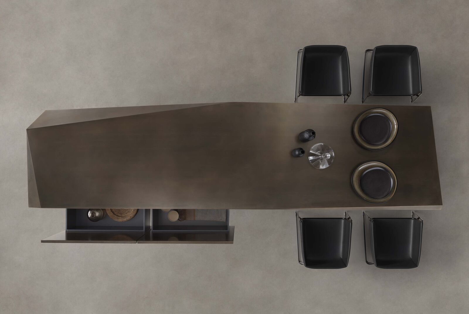 Предмет декора Cristal Island – The Bold Geometry Of Metal, Bathed In Champagne Finish — FMF, кадр 2