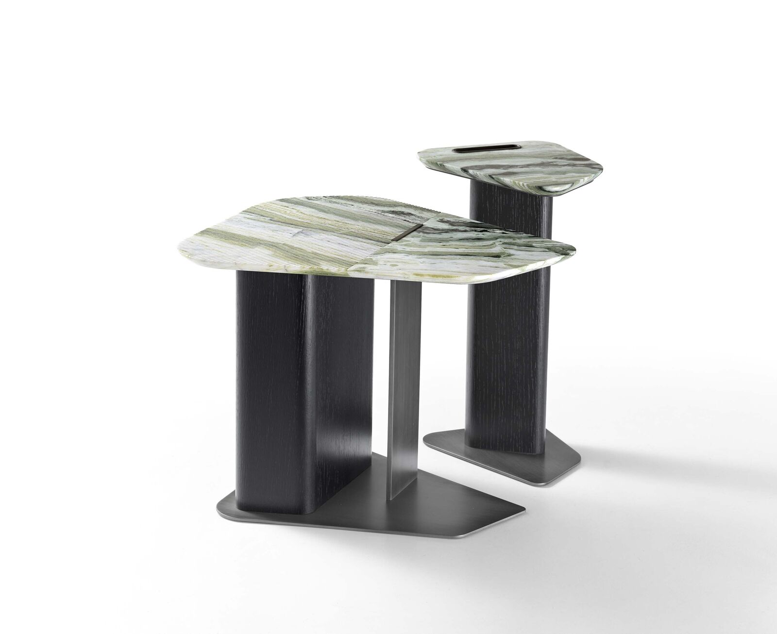 Decor objects Leaf Collection – Camelia Green Marble, Oak Wood And Satin Metal Legs — FMF, collection Отдельные предметы