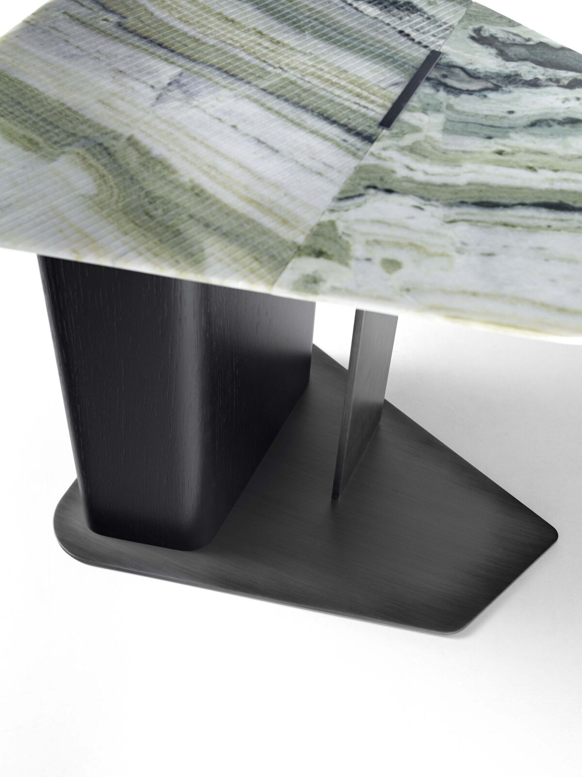 Предмет декора Leaf Collection – Camelia Green Marble, Oak Wood And Satin Metal Legs — FMF, кадр 4