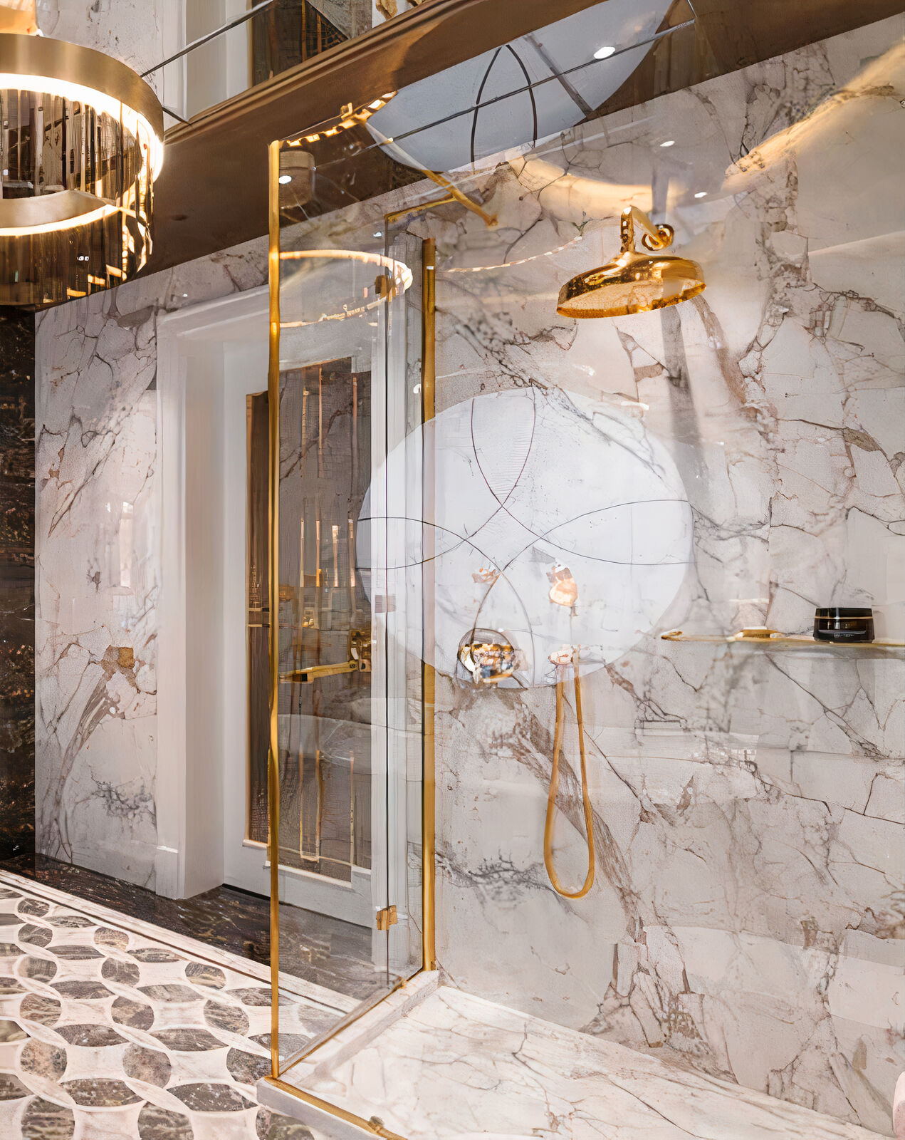 Гарнитур Bathroom In Ebony, Gleaming Metal, And Shiny Marble — FMF, кадр 3