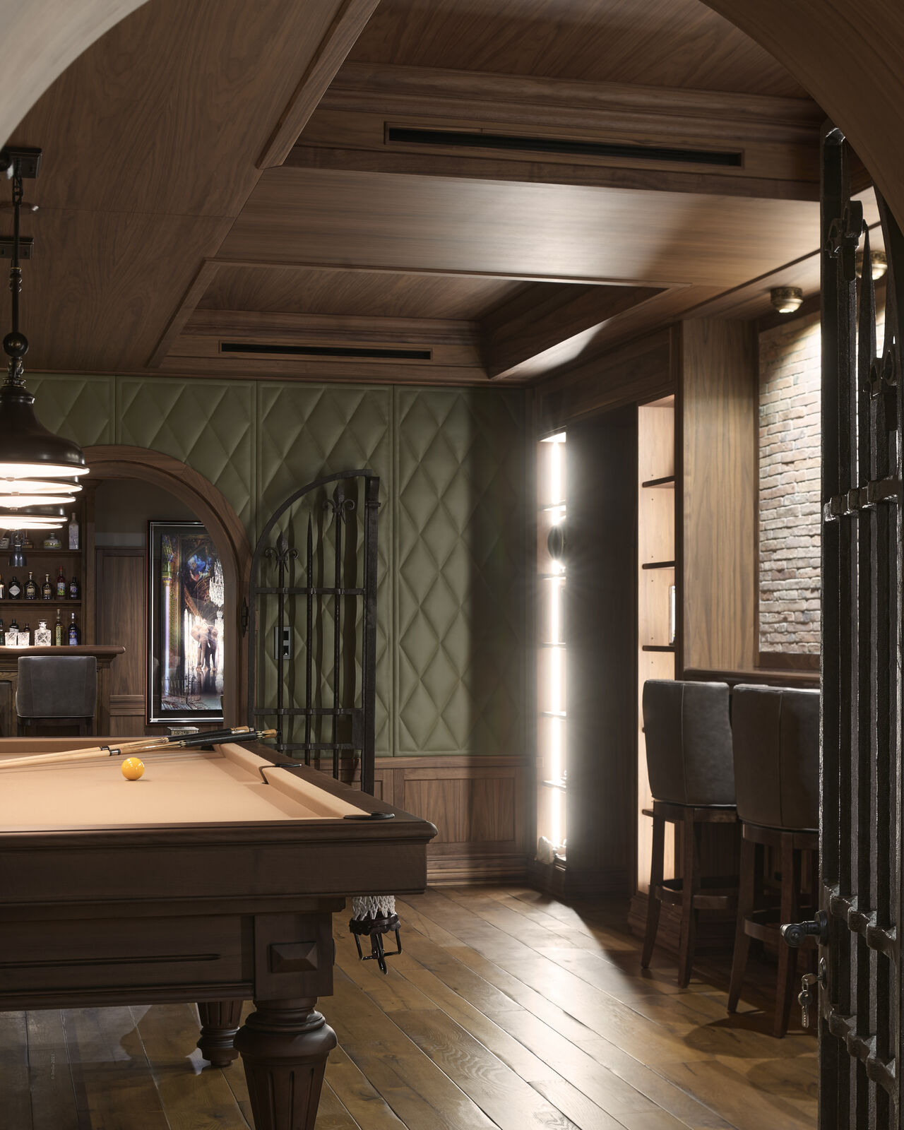 Гарнитур Billboard Room With Wood And Green Boiserie — FMF, кадр 2