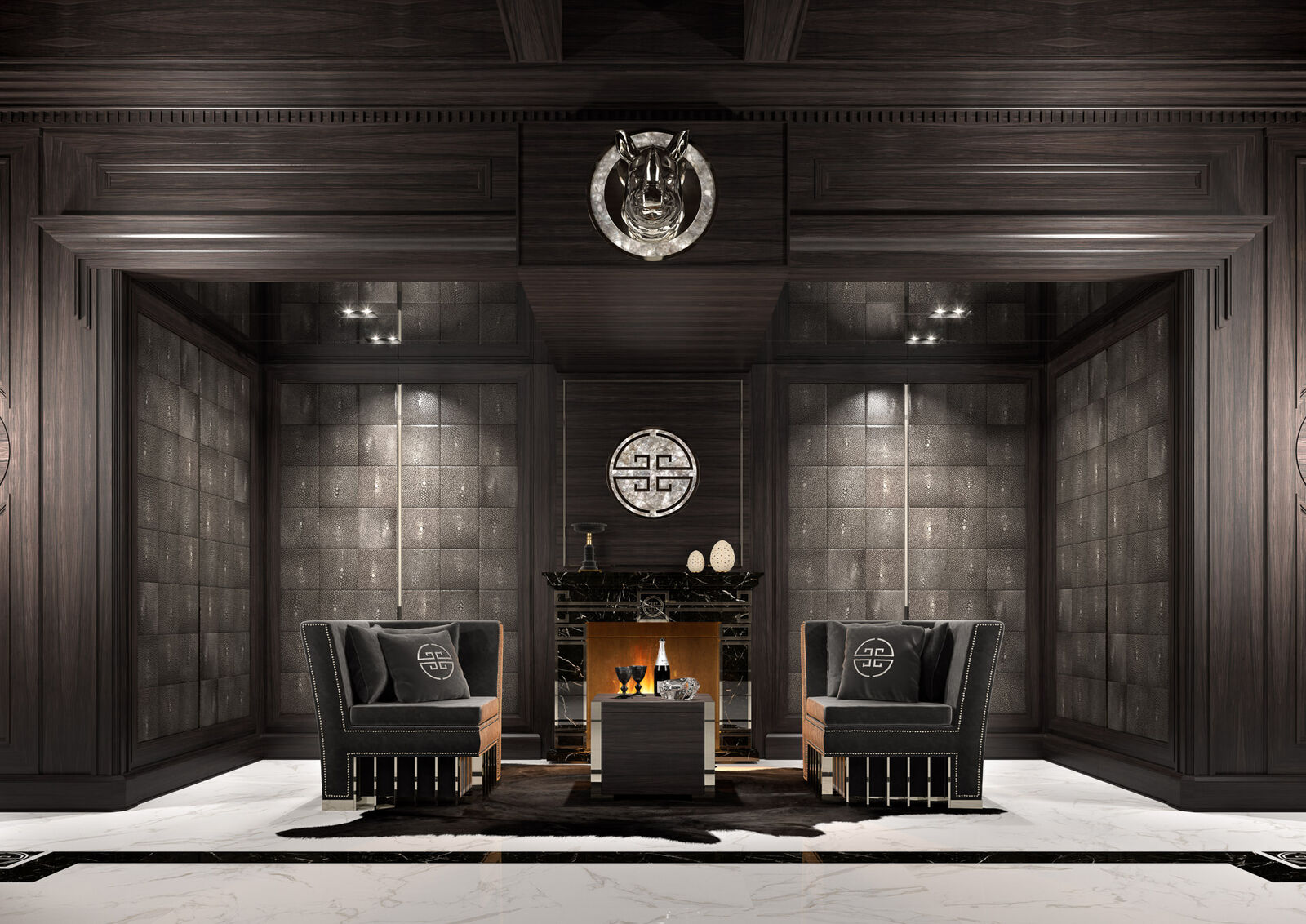 Room sets Black Wooden Billiard Room — FMF, collection Другие проекты