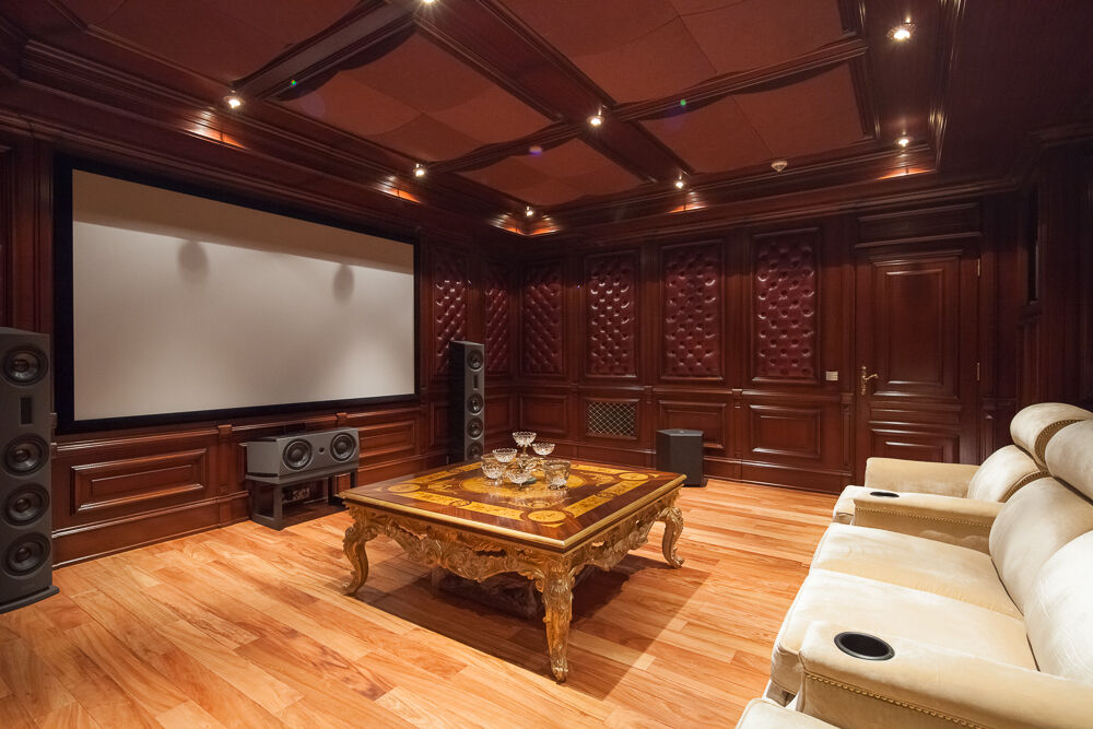 Room sets Cinema Room With Wood And Leather Boiserie — FMF, collection Кинозалы