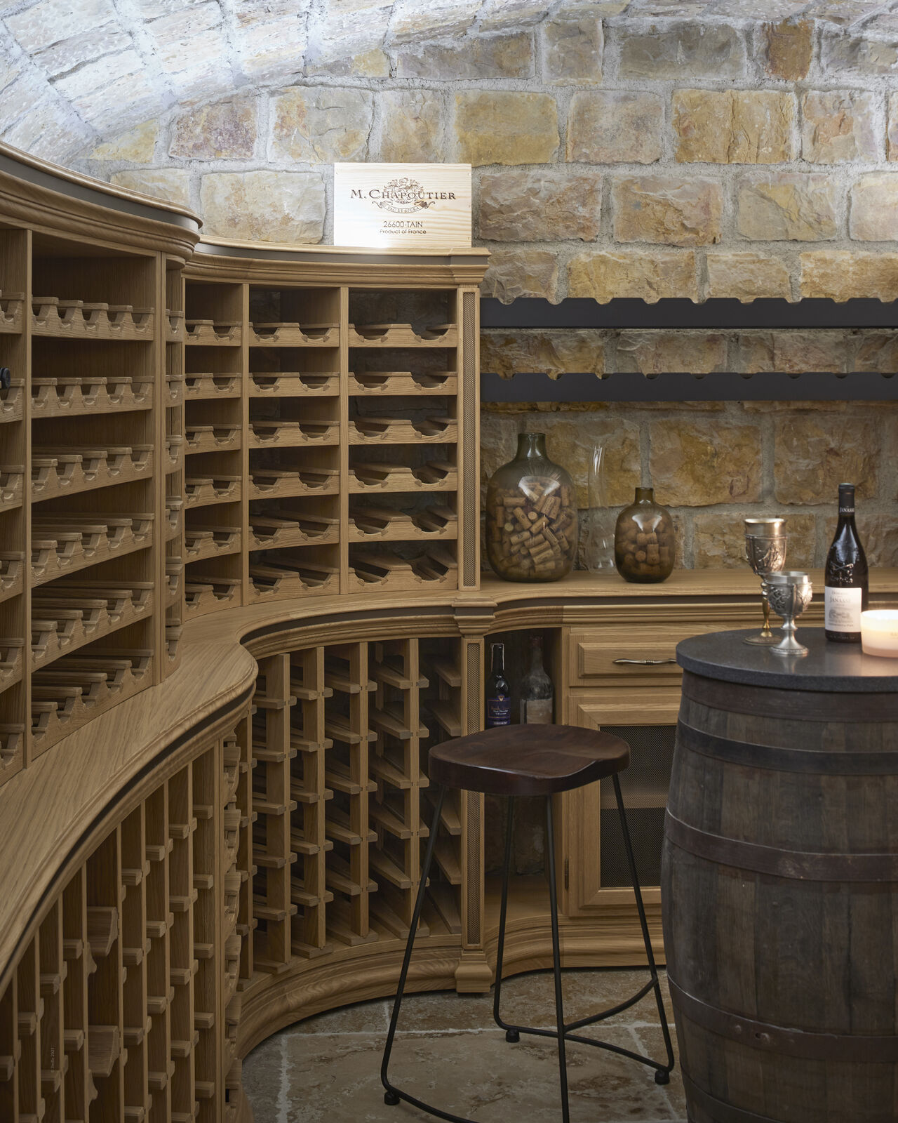 Гарнитур Curved Wineroom With Stone And Wood — FMF, кадр 2