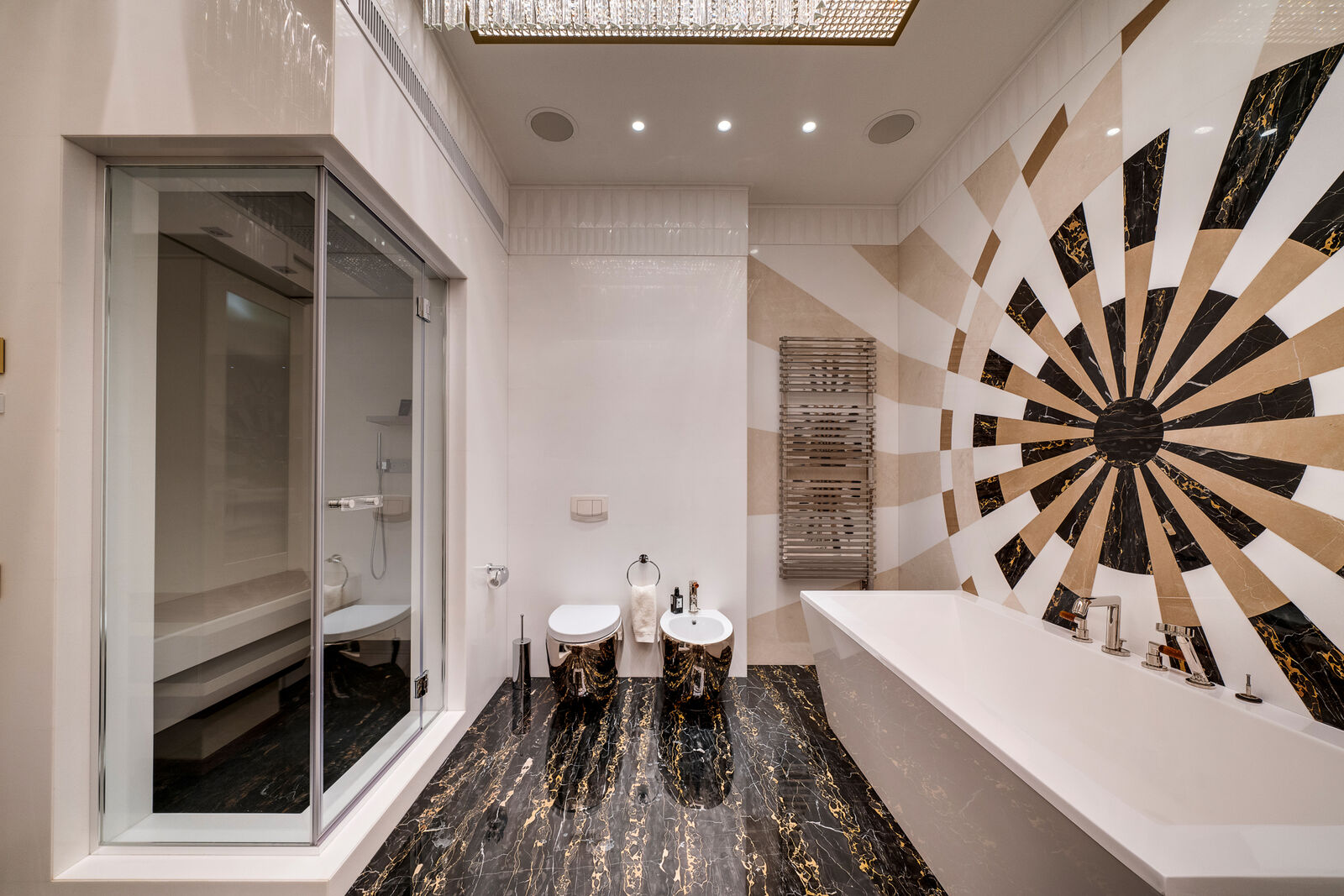 Гарнитур Elegant Marble And Walnut Bathroom — FMF, кадр 2