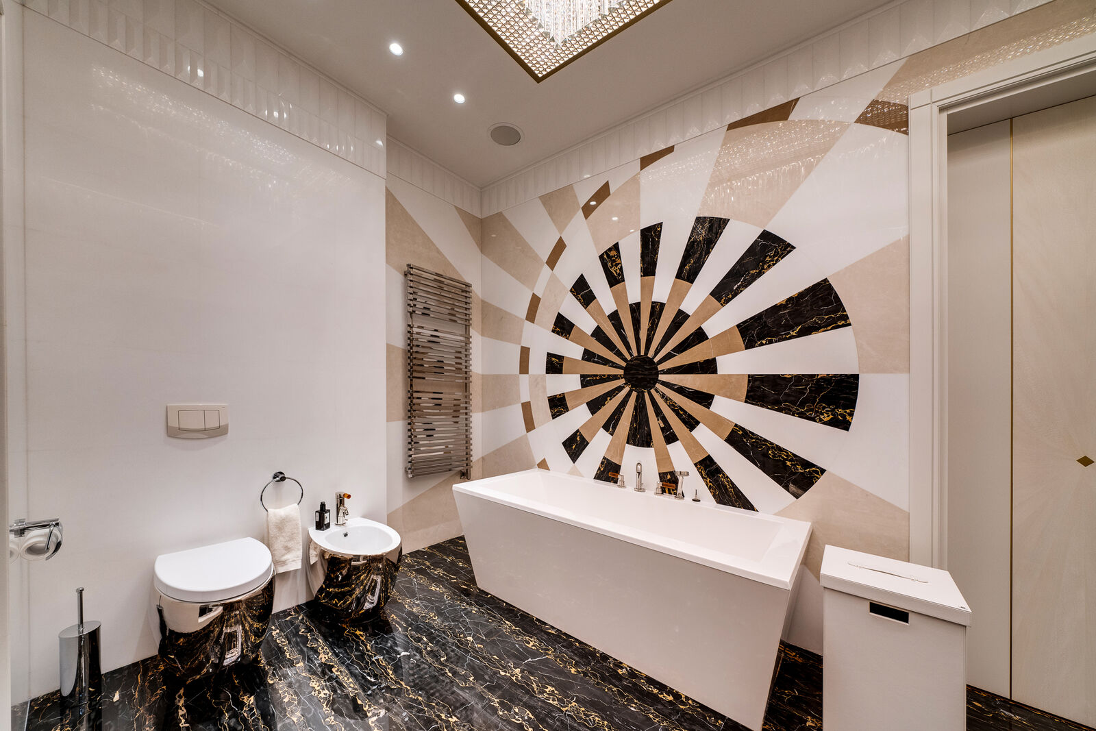 Гарнитур Elegant Marble And Walnut Bathroom — FMF, кадр 3