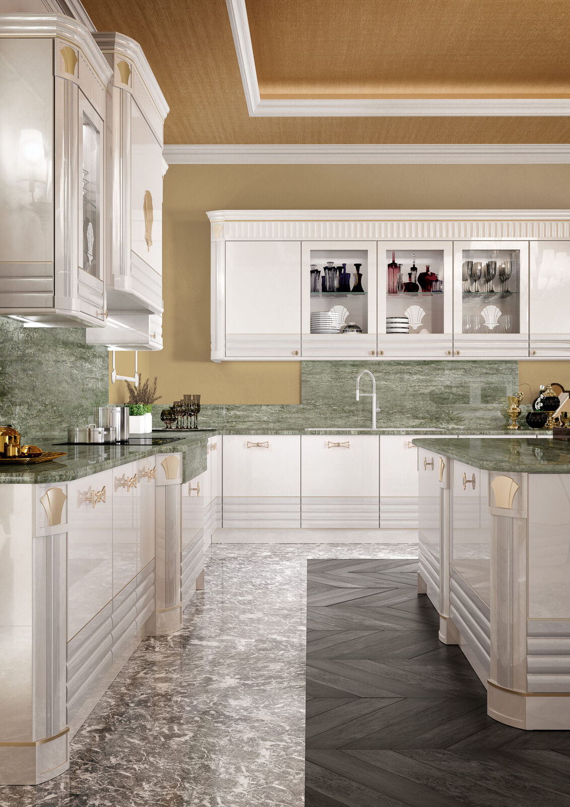 Kitchens Classic Kitchen With Marble Details — FMF, collection Кухни