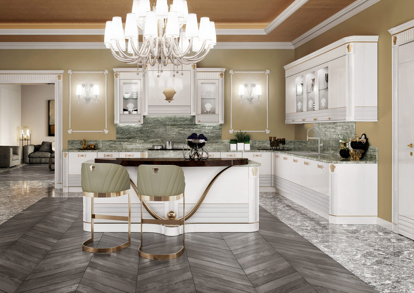 Кухня Classic Kitchen With Marble Details — FMF, кадр 3