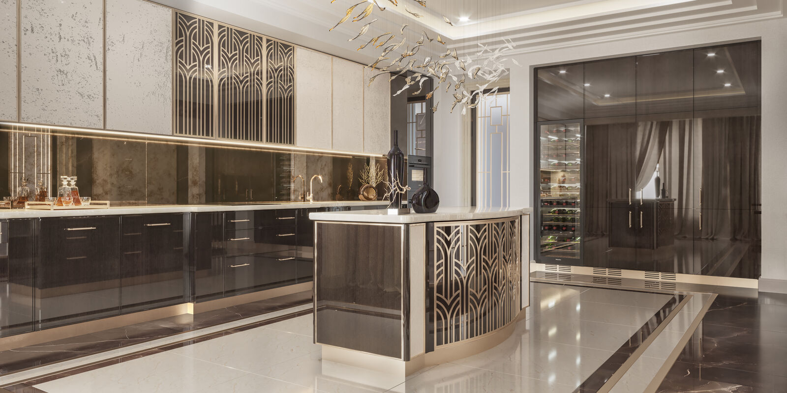 Кухня Kitchen In Shiny “Lati” Wood — FMF, кадр 2