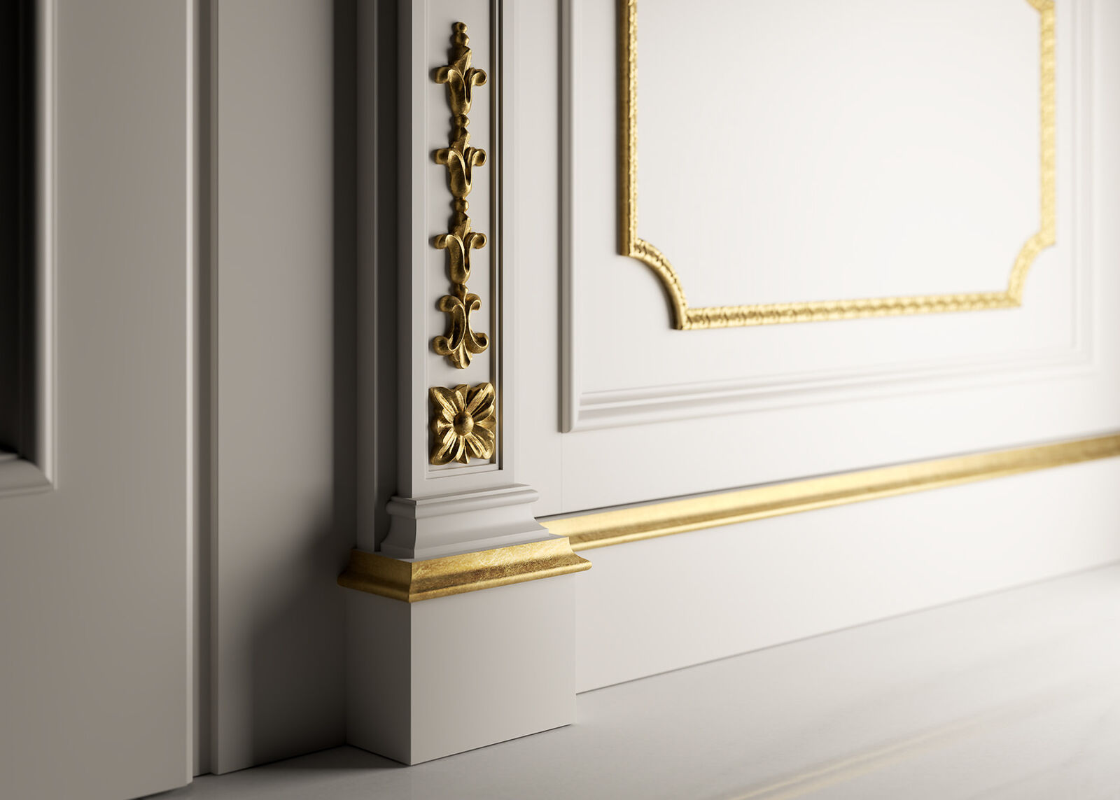 Кухня White Classic Kitchen With Gold Details — FMF, кадр 3