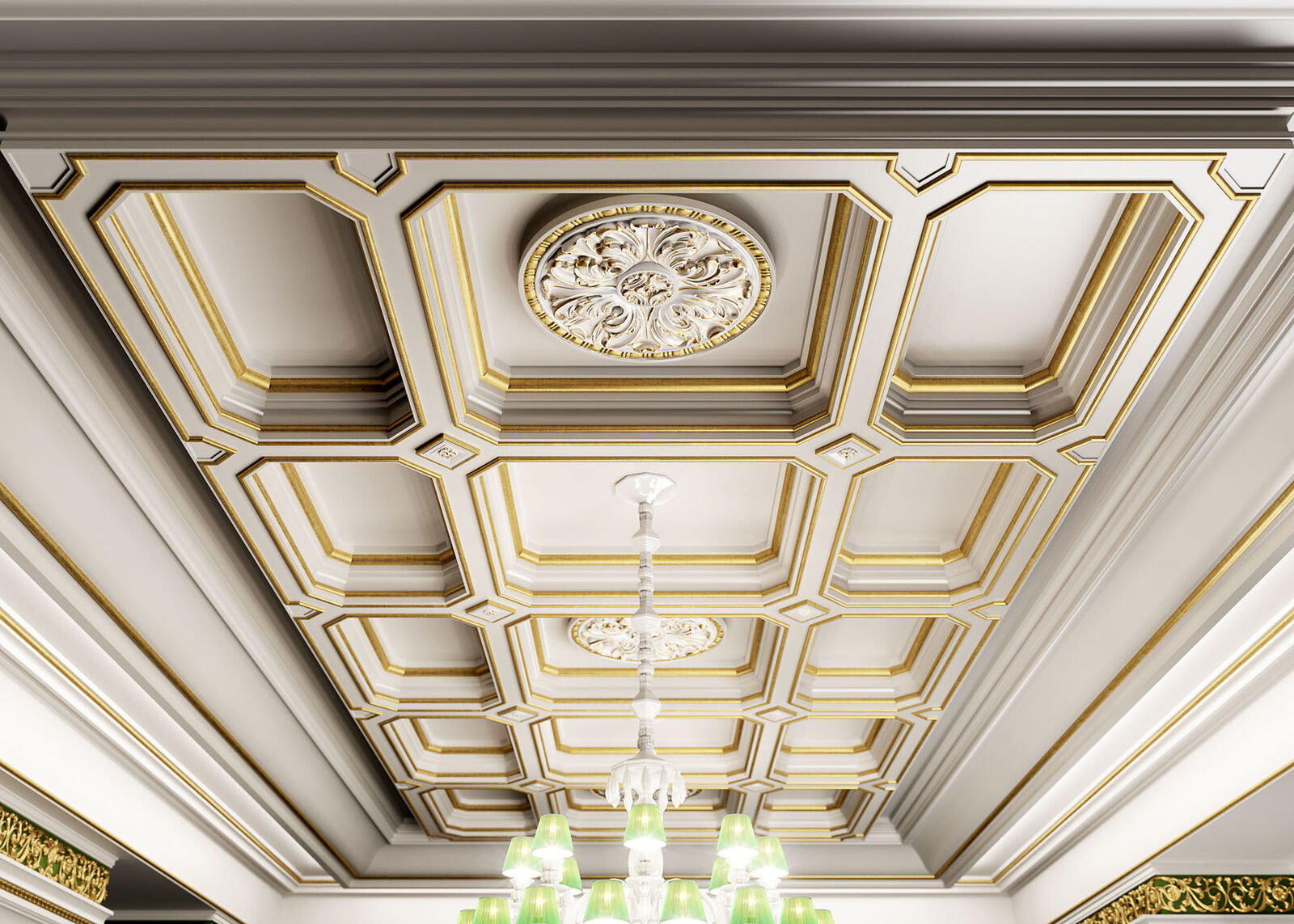 Кухня White Classic Kitchen With Gold Details — FMF, кадр 8