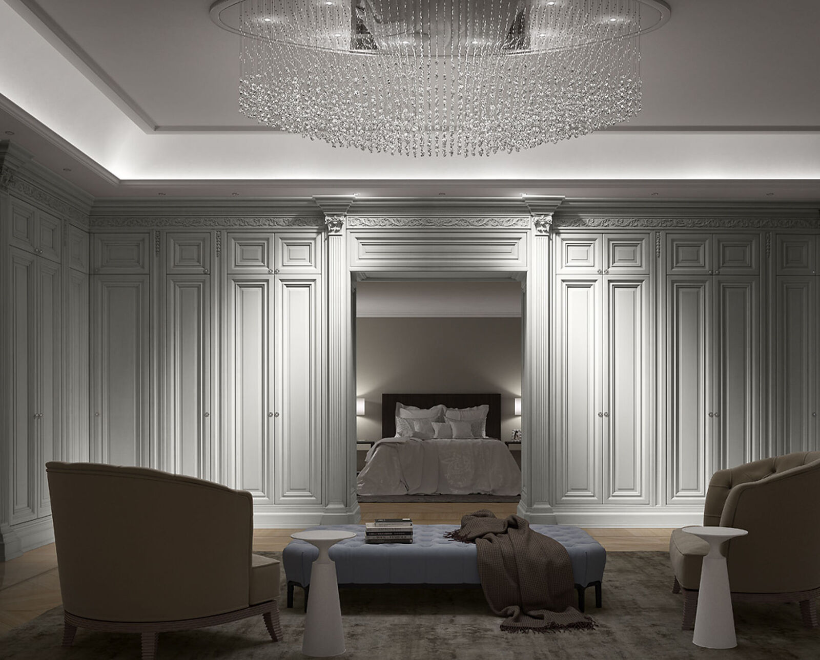 Wardrobes White Classic Wardrobe — FMF, collection Гардеробные
