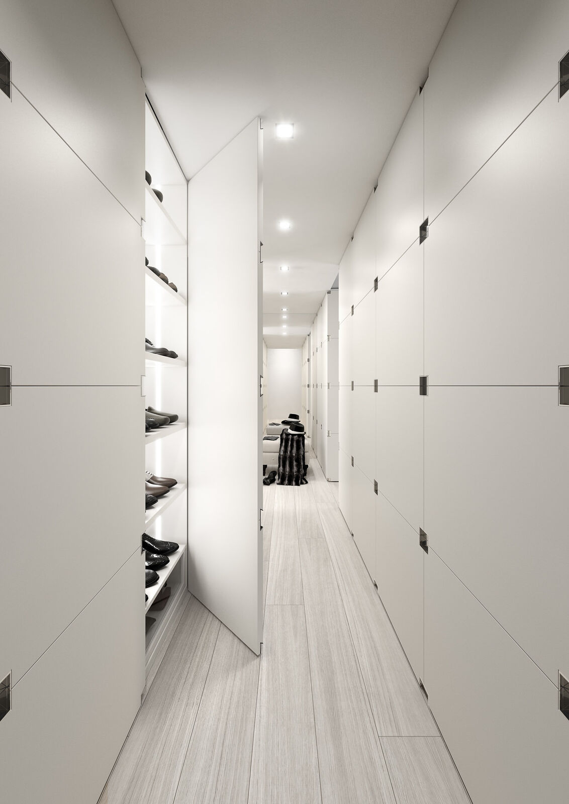 Шкаф White Modern Walk-In Wardrobe — FMF, кадр 3