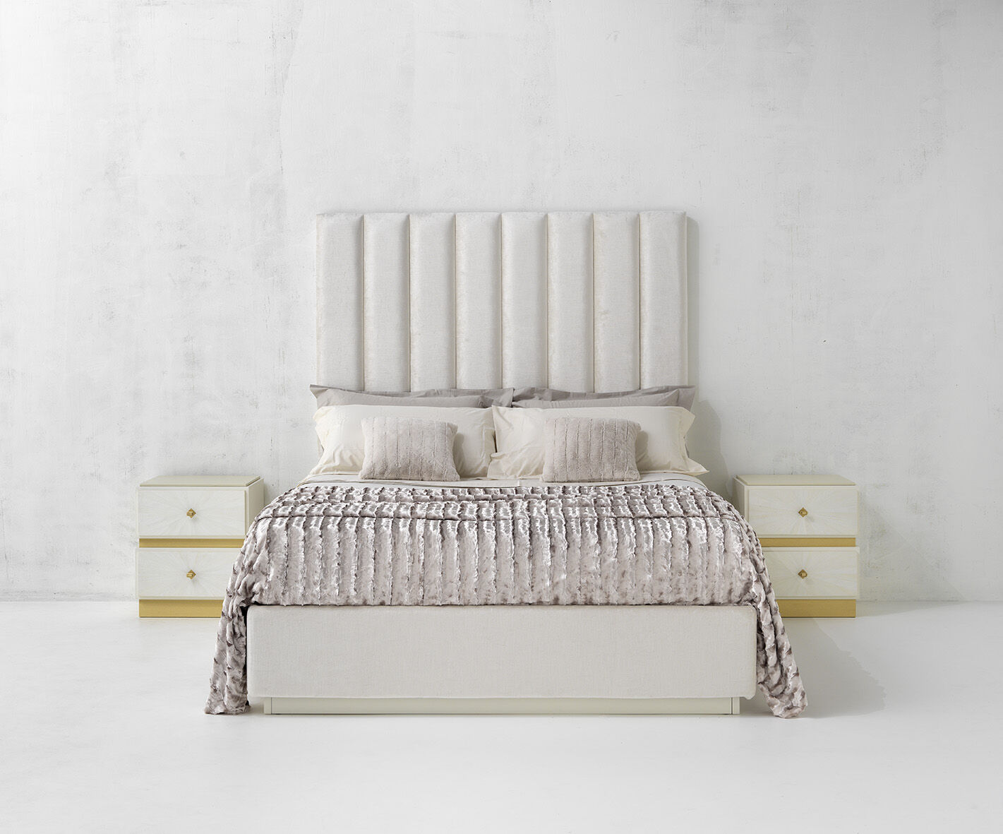Тумба Bed And Bedside Tables With White Details And Lacquering — FMF, кадр 7