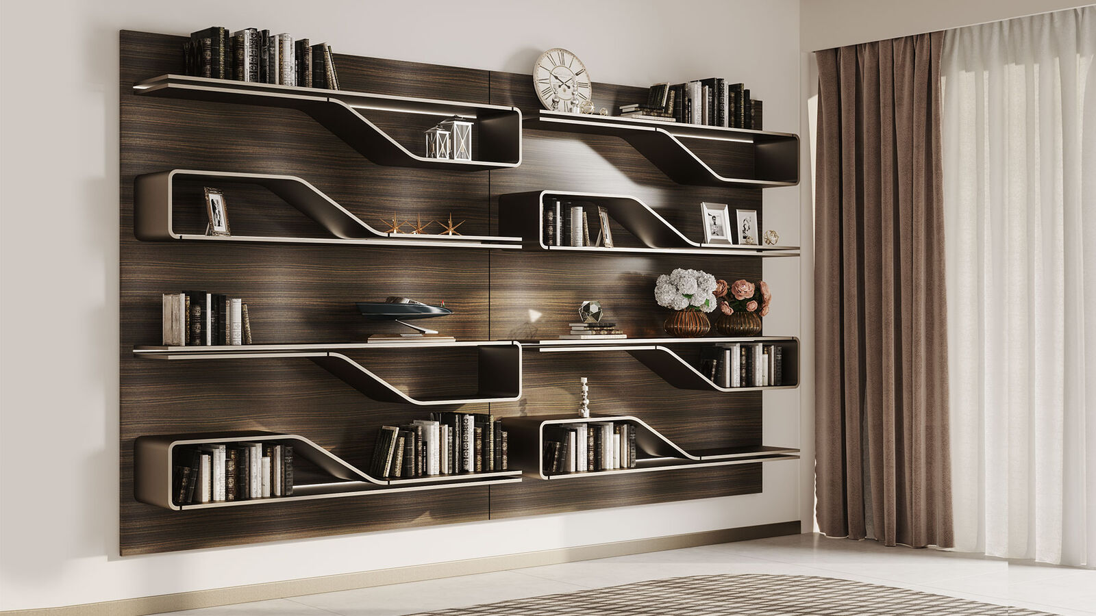 Bookcases Segno — Reflex, collection Disegno