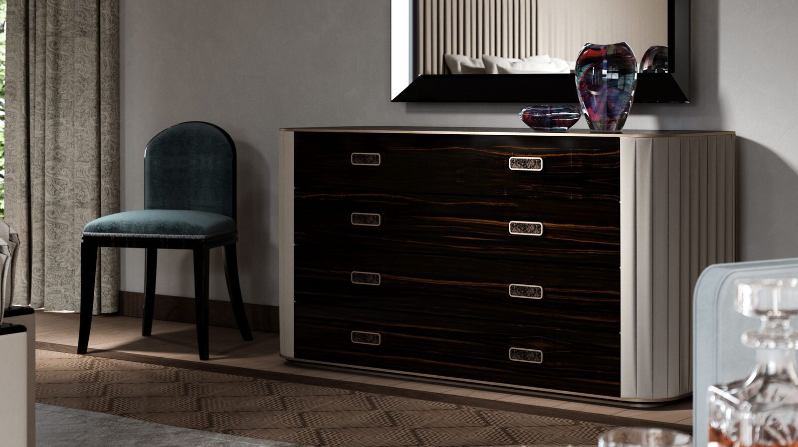 Chests of drawers Plissé — Reflex, collection Glamour
