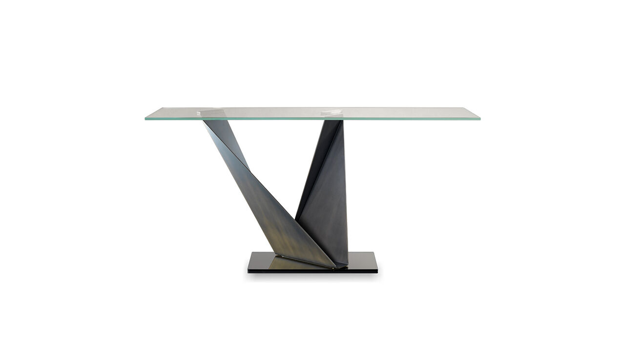Consoles Prisma Steel — Reflex, collection Disegno