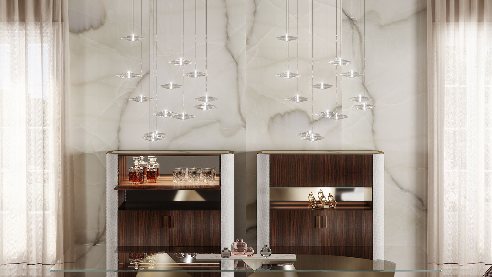 Chandeliers Sirius — Reflex, collection Glamour