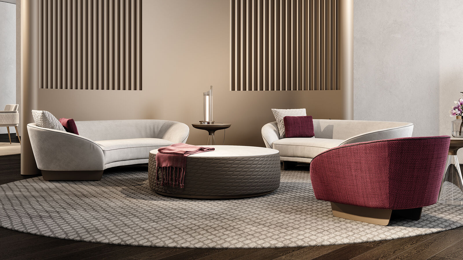 Poufs & benches Circle — Reflex, collection Disegno