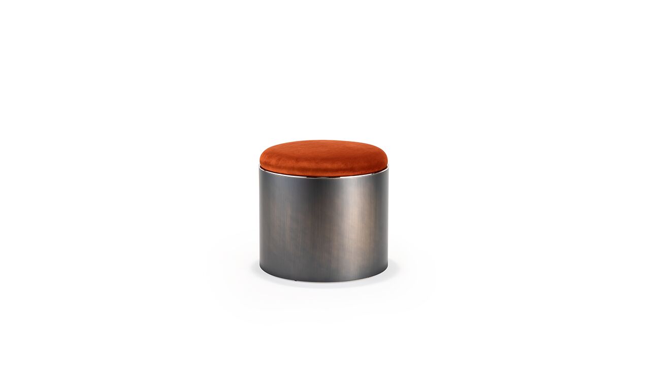 Poufs & benches Tau 40 Steel — Reflex, collection Disegno