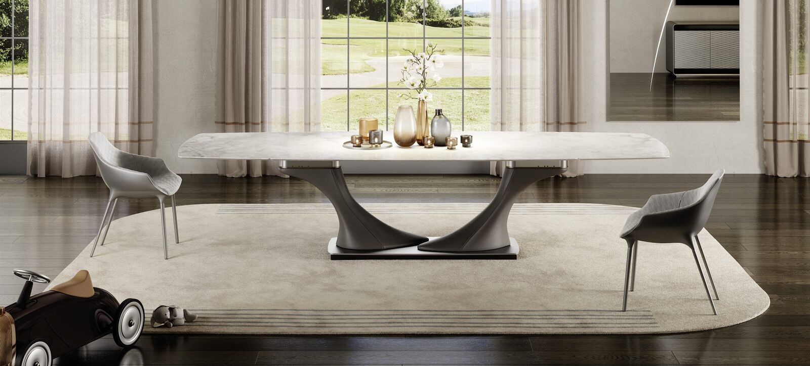 Dining tables Archimede 72 Allungabile — Reflex, collection Disegno