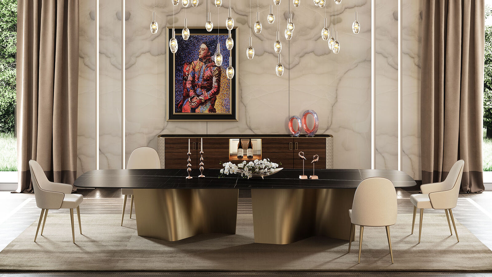 Dining tables Esse 72 — Reflex, collection Disegno