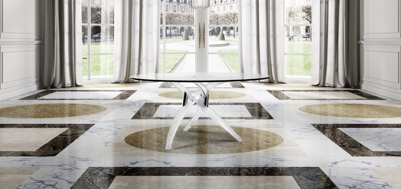 Dining tables Fili D'Erba 72 — Reflex, collection Glamour