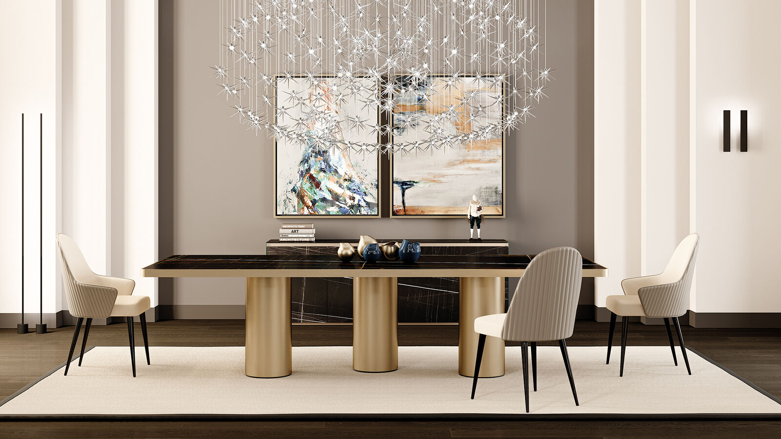 Dining tables Signore Degli Anelli 72 Steel — Reflex, collection Disegno