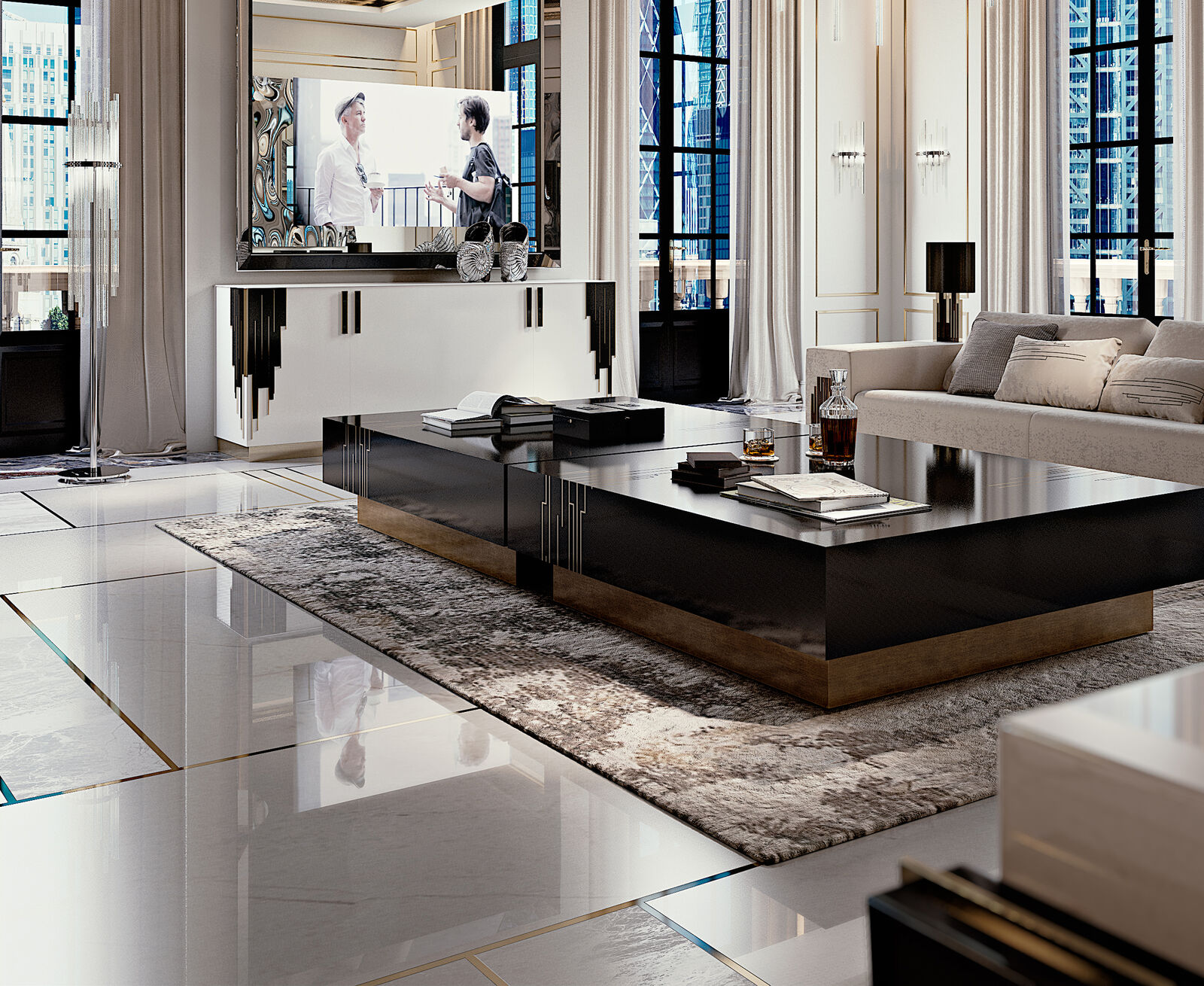 Coffee tables Belle Epoque 40 — Reflex, collection Glamour