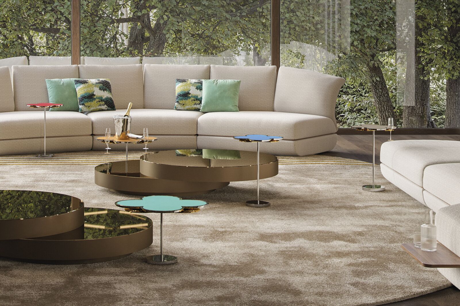 Coffee tables Fiore 40 & 55 — Reflex, collection Disegno