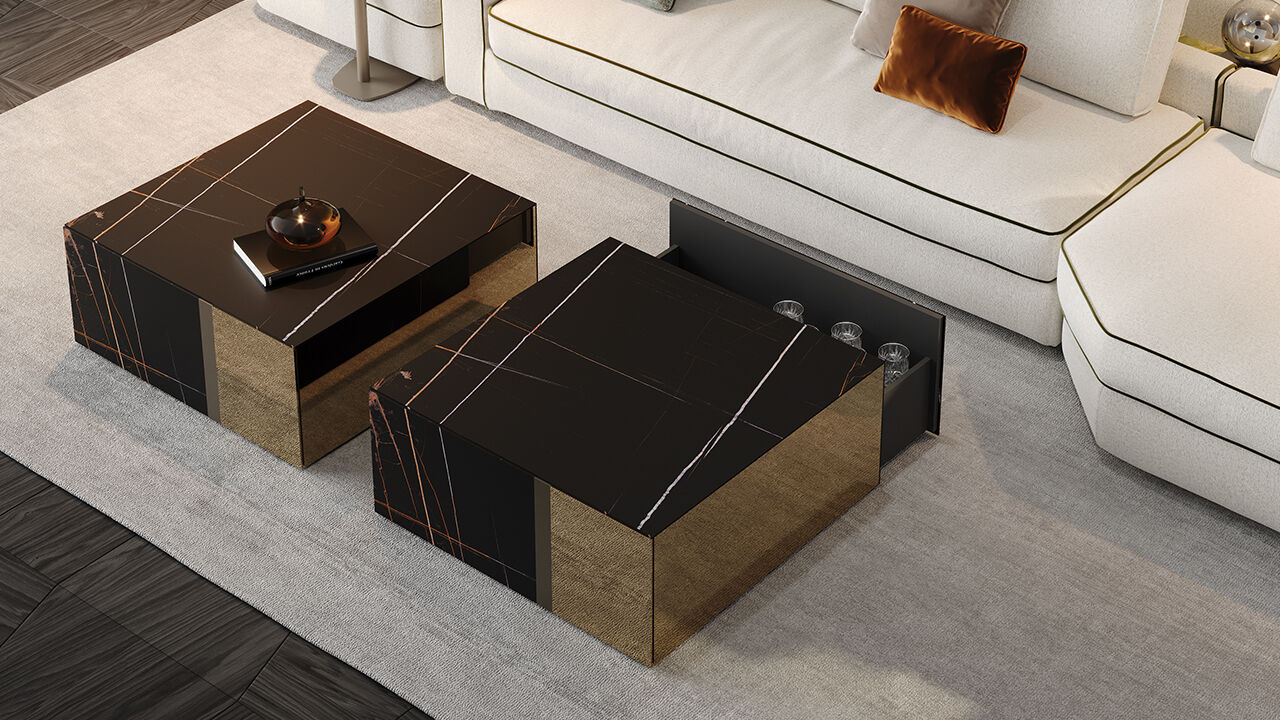 Coffee tables Mondrian 40 — Reflex, collection Disegno