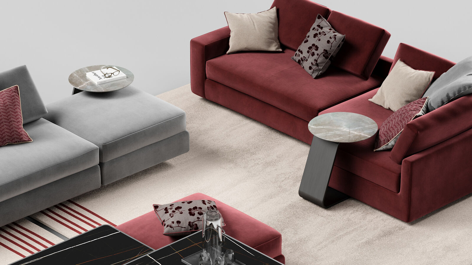 Coffee tables Oh 55 — Reflex, collection Disegno