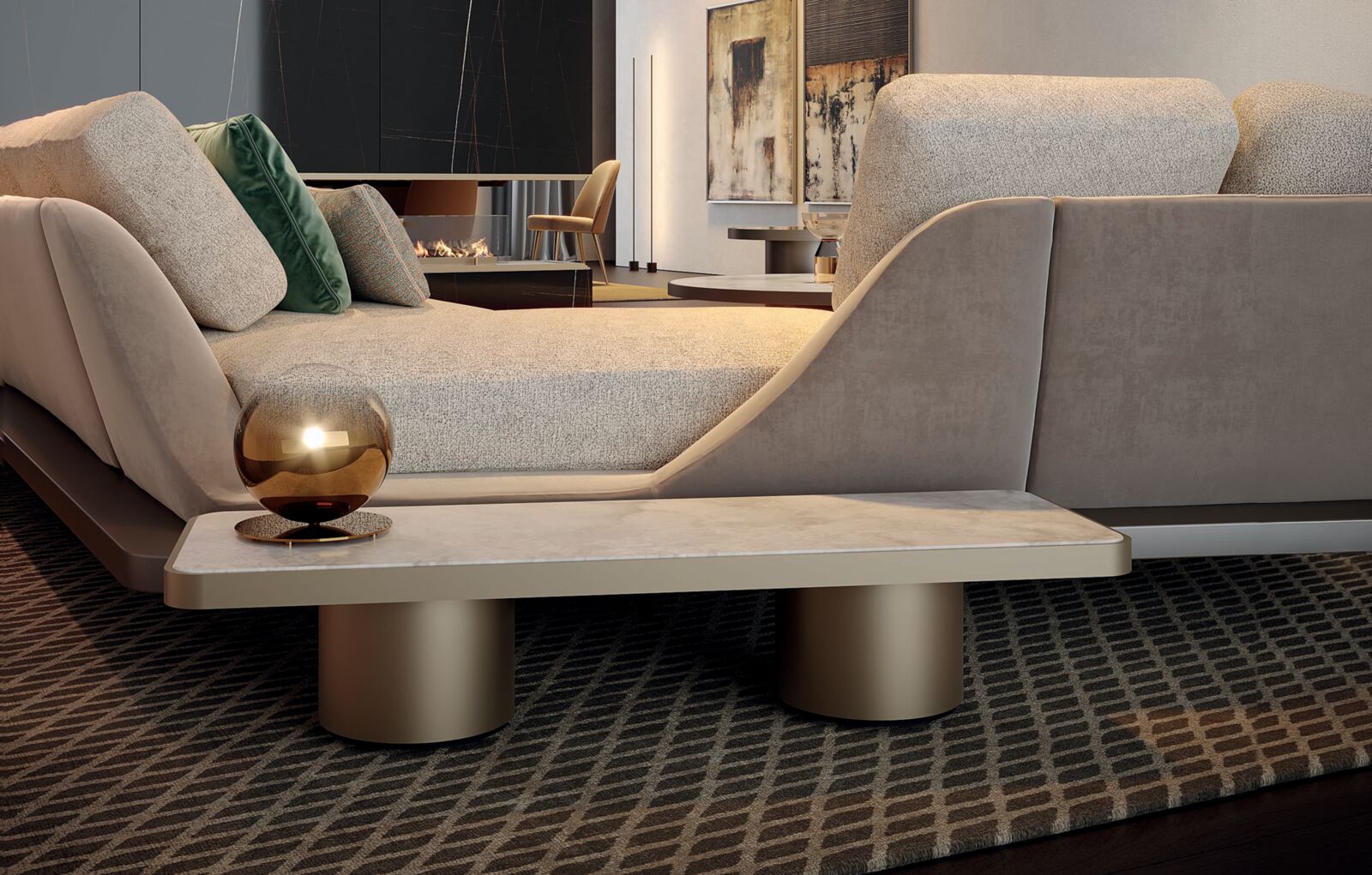 Coffee tables Tau 40 Steel — Reflex, collection Disegno