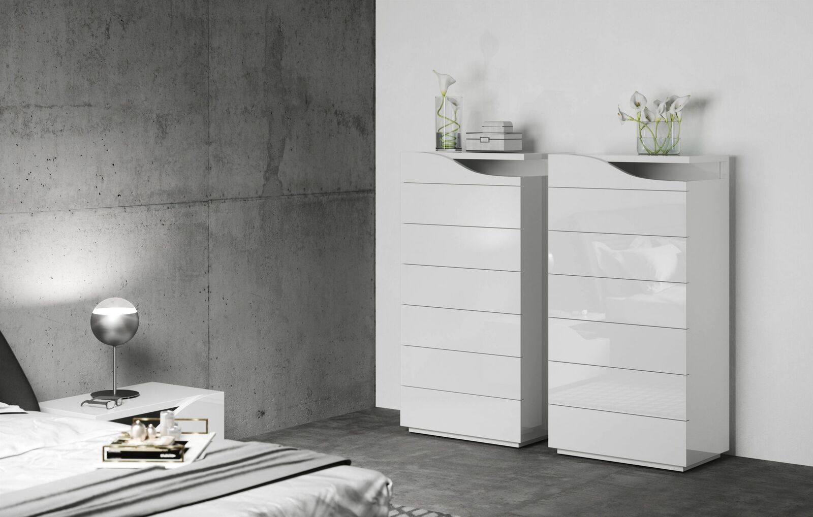 Bedside tables Segno Settimanale — Reflex, collection Disegno