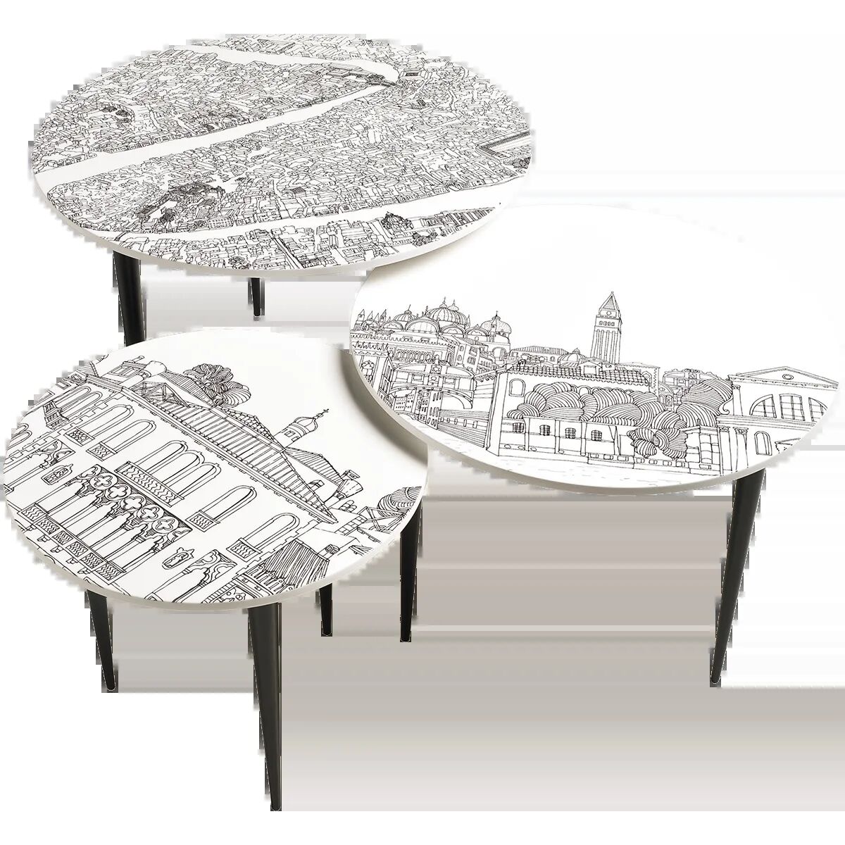 Coffee tables Close Up Venezia — Tura by Extroverso, collection Città Italiane