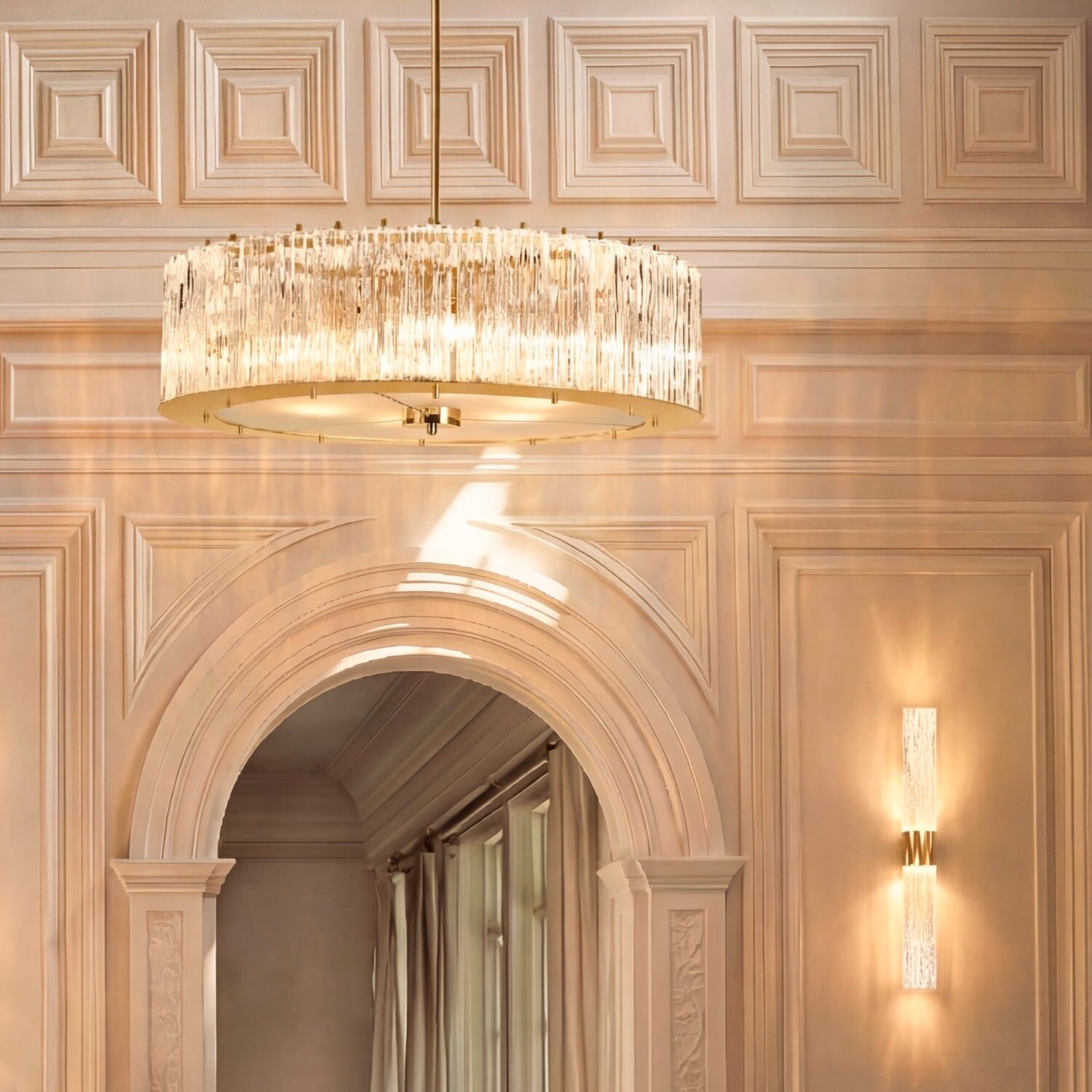 Бра Drum Wall Light - Transparent & Gold — Villari, кадр 3
