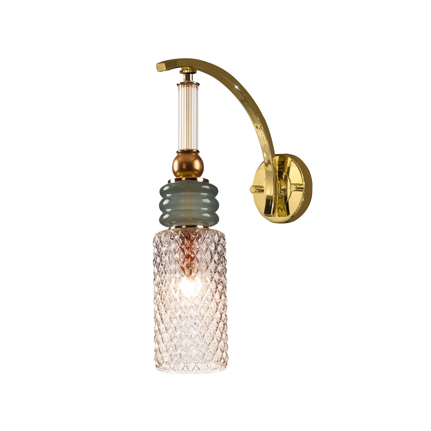 Wall lights Lolite Josephine Wall Light - Green & Transparent — Villari, collection Свет