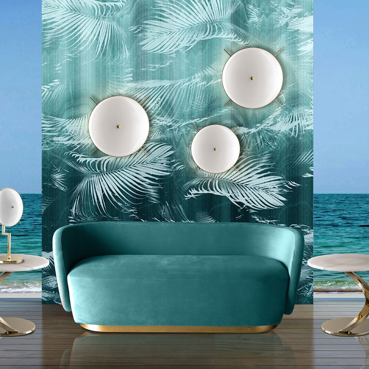 Бра Venusia Large Venusia Wall / Ceiling Light - Gold — Villari, кадр 3