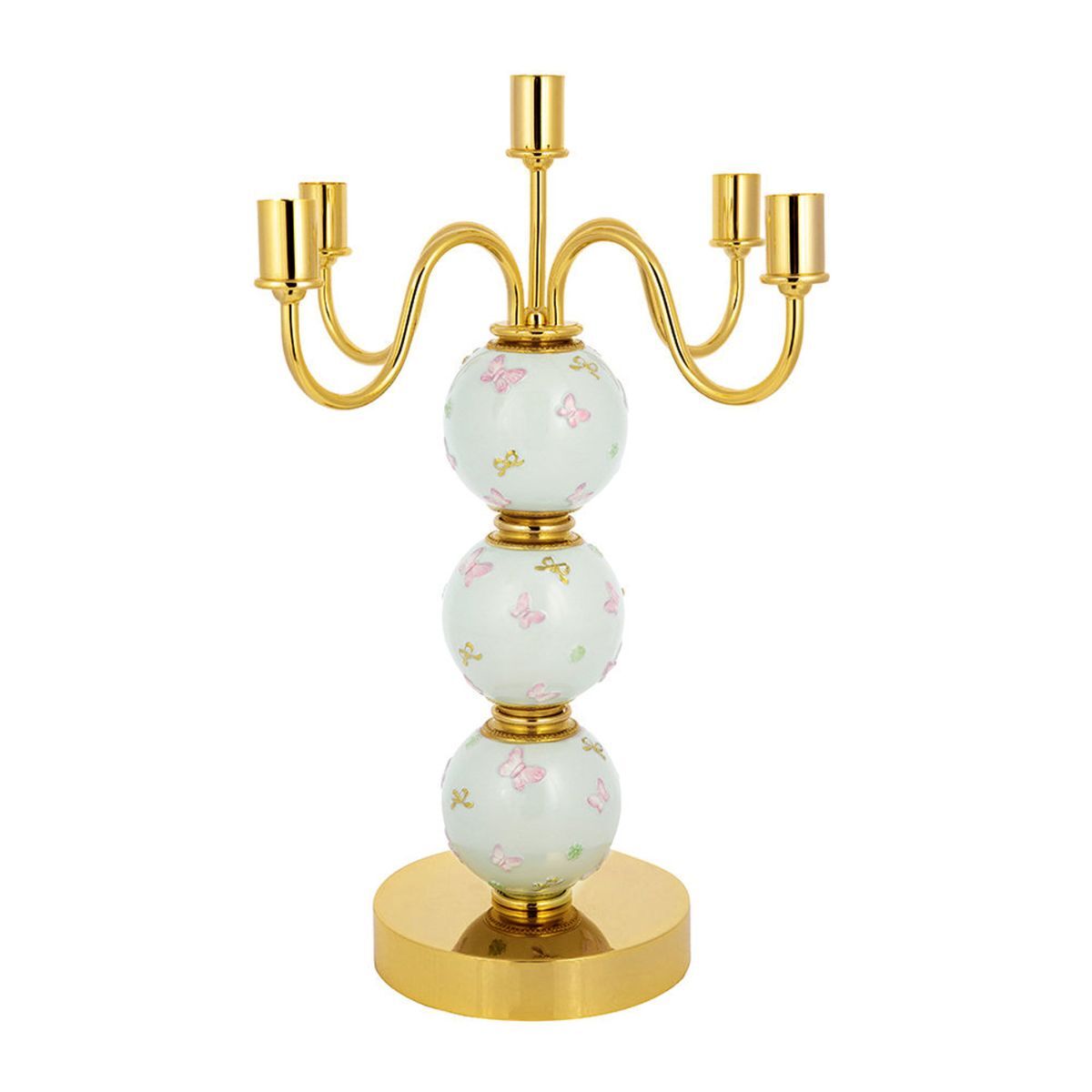 Decor objects Butterfly Candelabra 5 Arms - Aquamarine — Villari, collection Декор