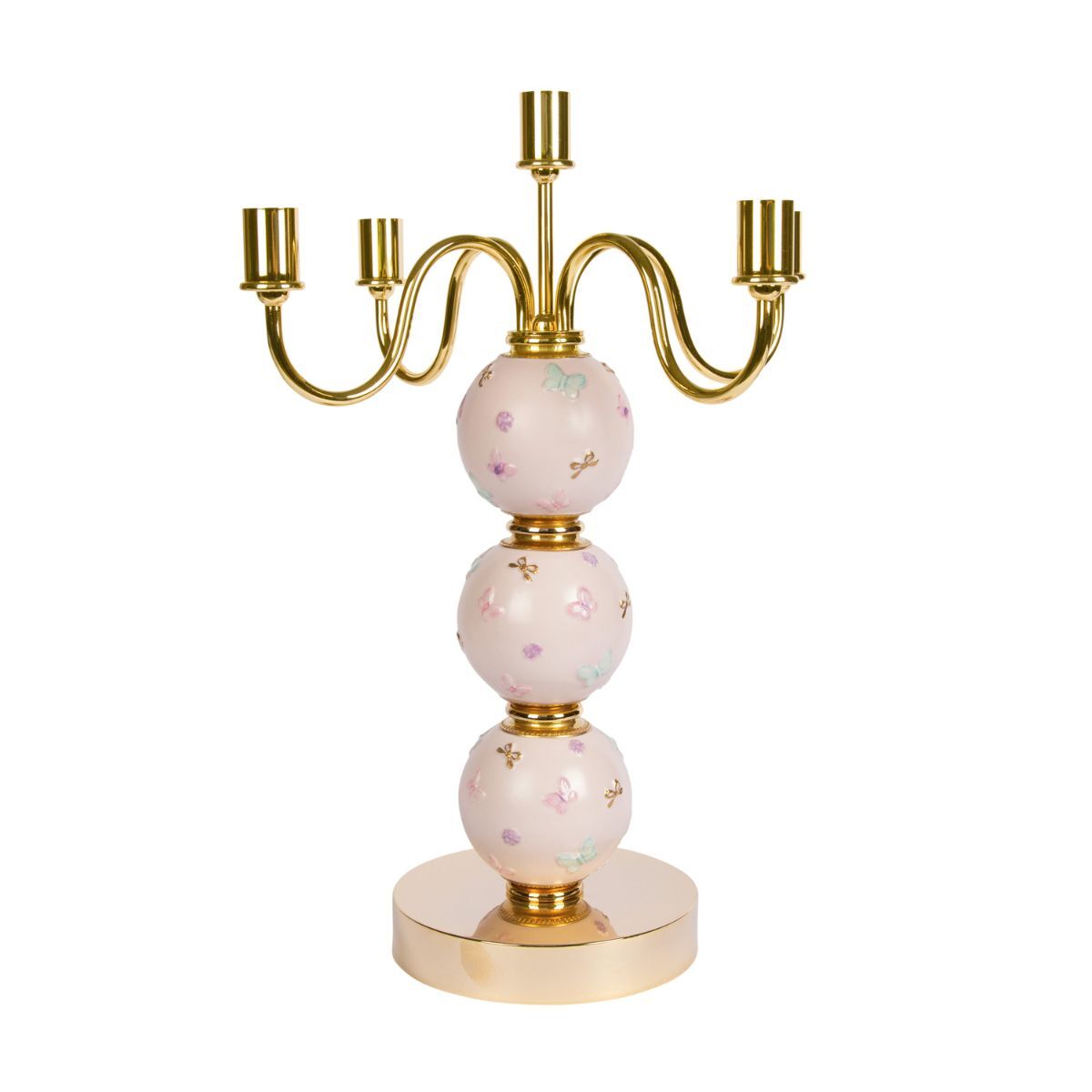 Предмет декора Butterfly Candelabra 5 Arms - Pink — Villari, кадр 2