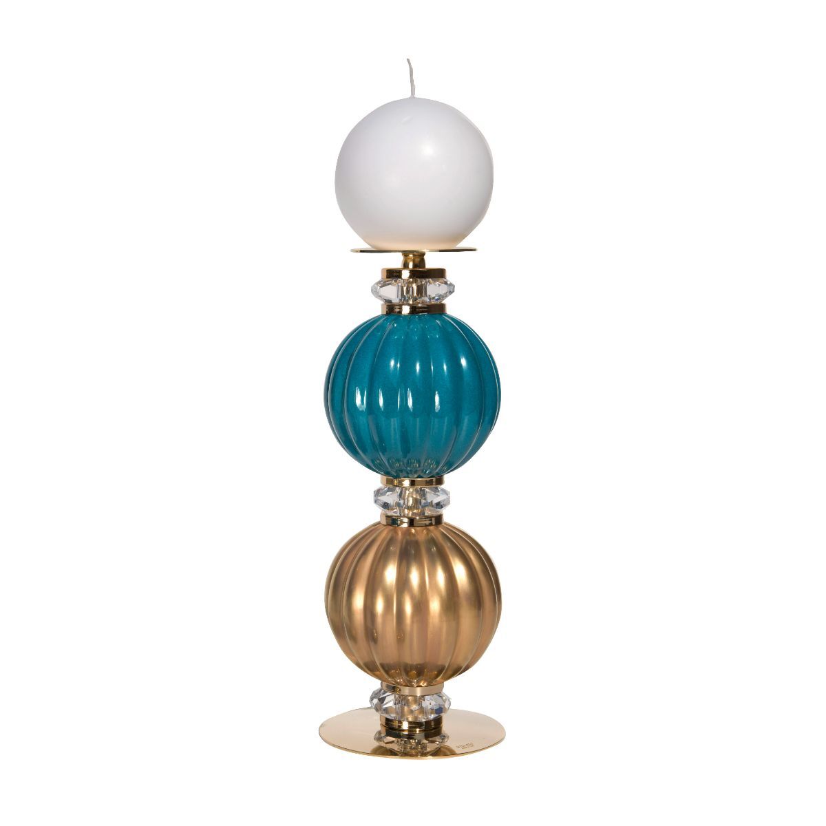 Decor objects Diva Gigi Medium Candle Holder - Octane & Gold — Villari, collection Декор