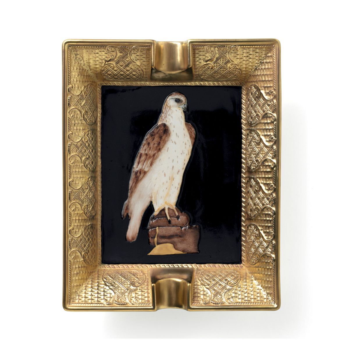Decor objects Falcon Ashtray - Black & Brown — Villari, collection Декор