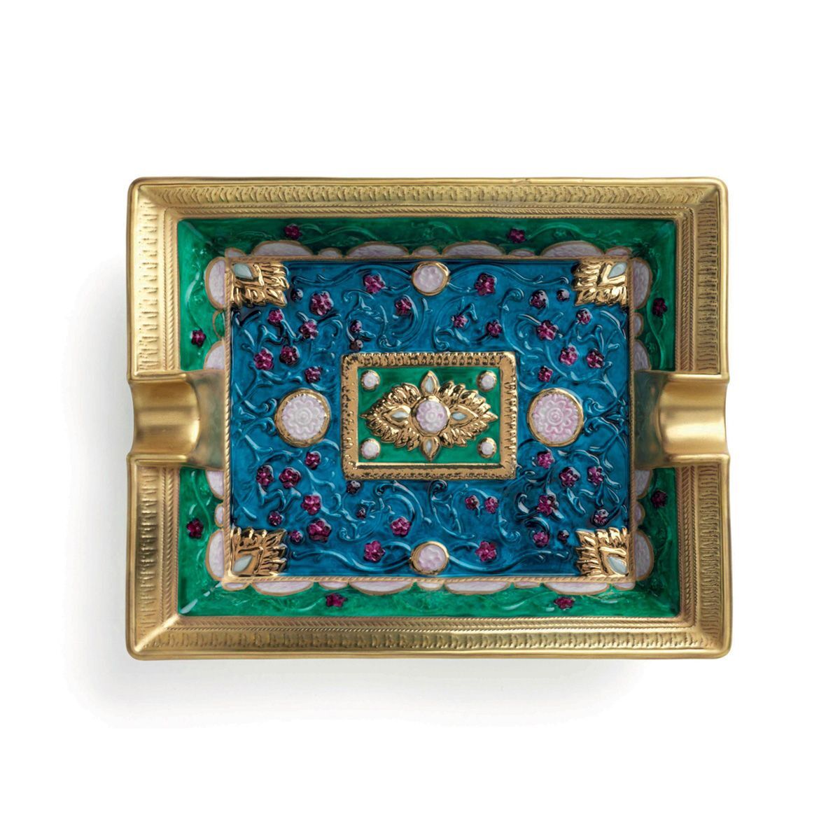 Decor objects Orient Ashtray - Blue & Green — Villari, collection Декор