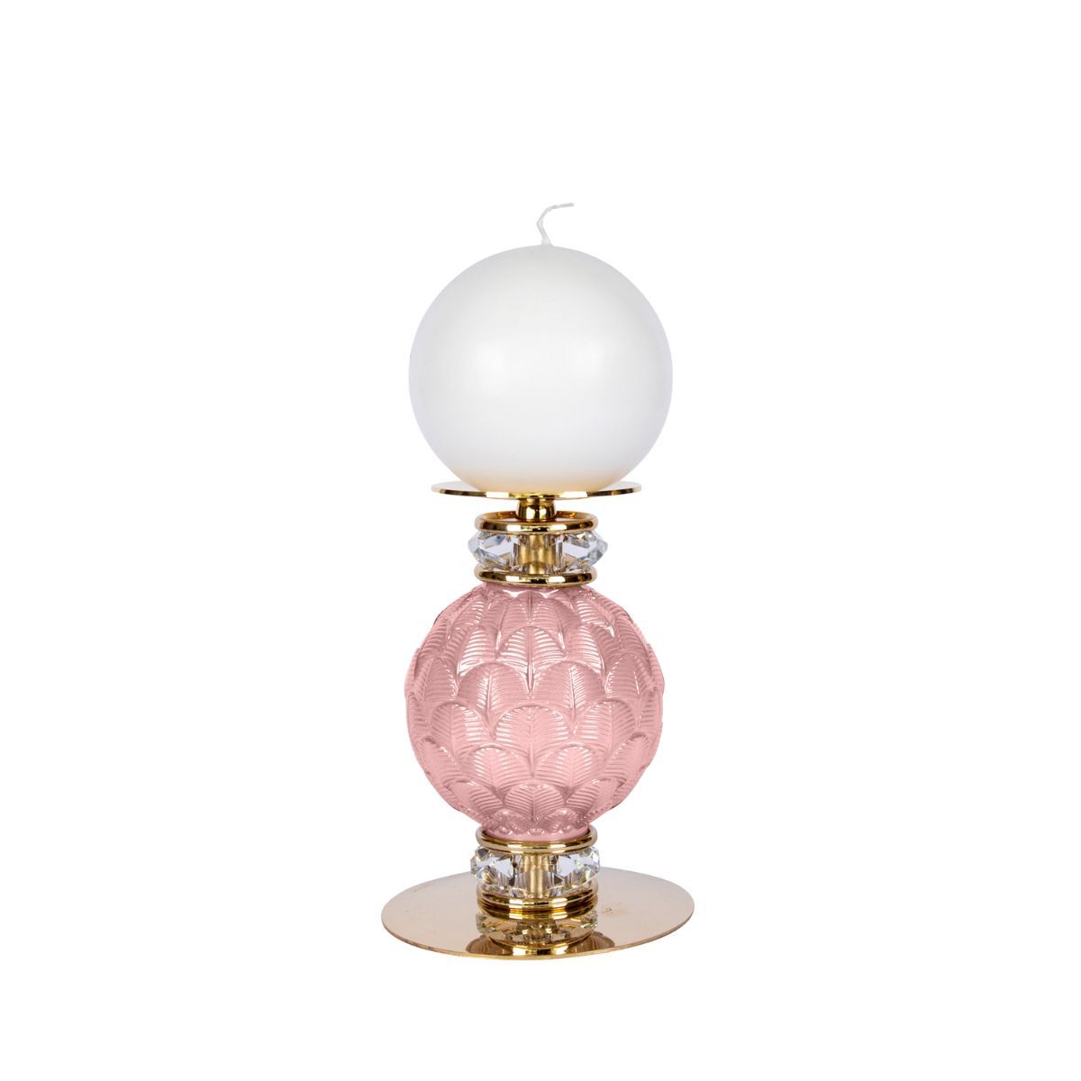Decor objects Peacock Small Candle Holder - Pink & Gold — Villari, collection Декор