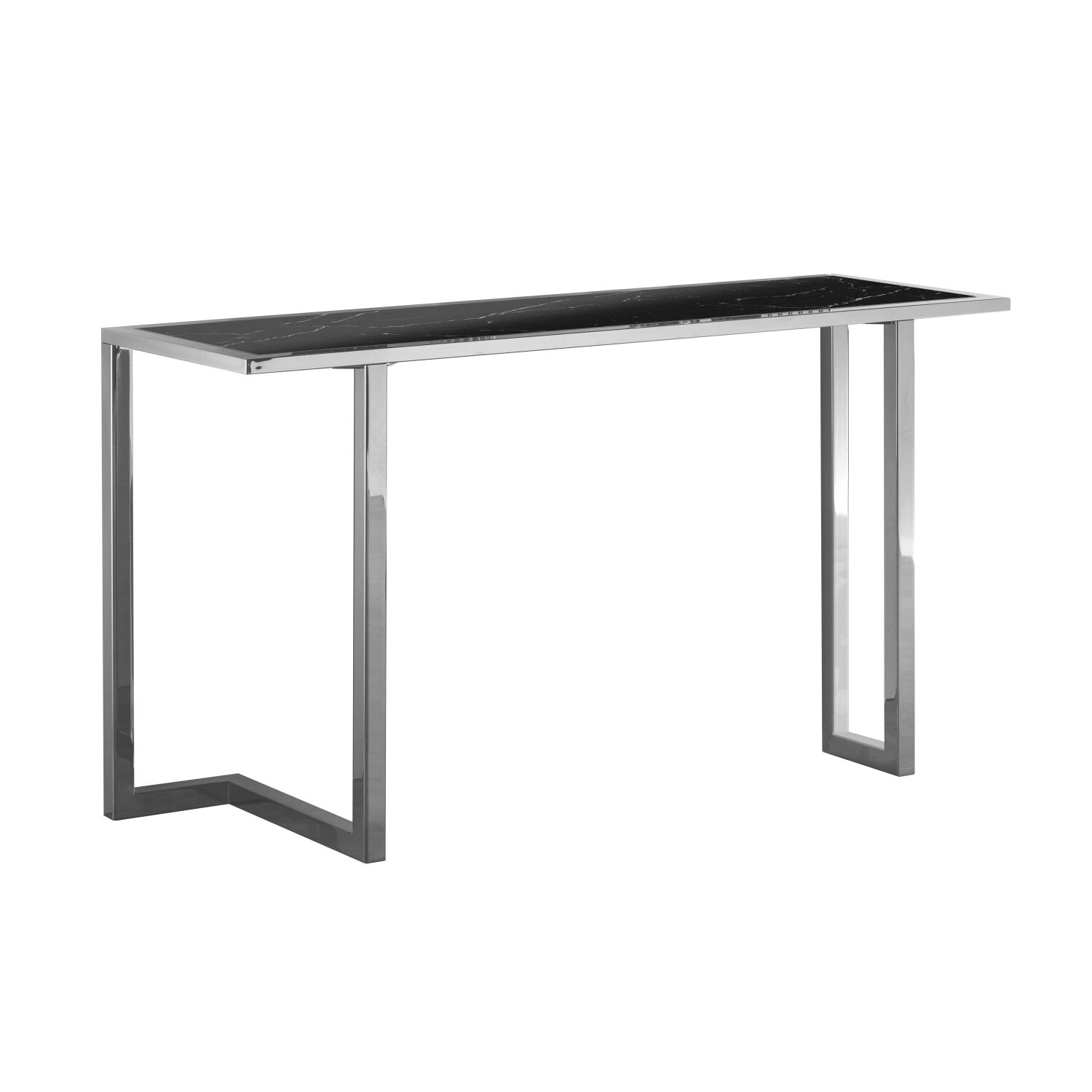 Consoles Deco - Black Marquinia & Chrome — Villari, collection Мебель