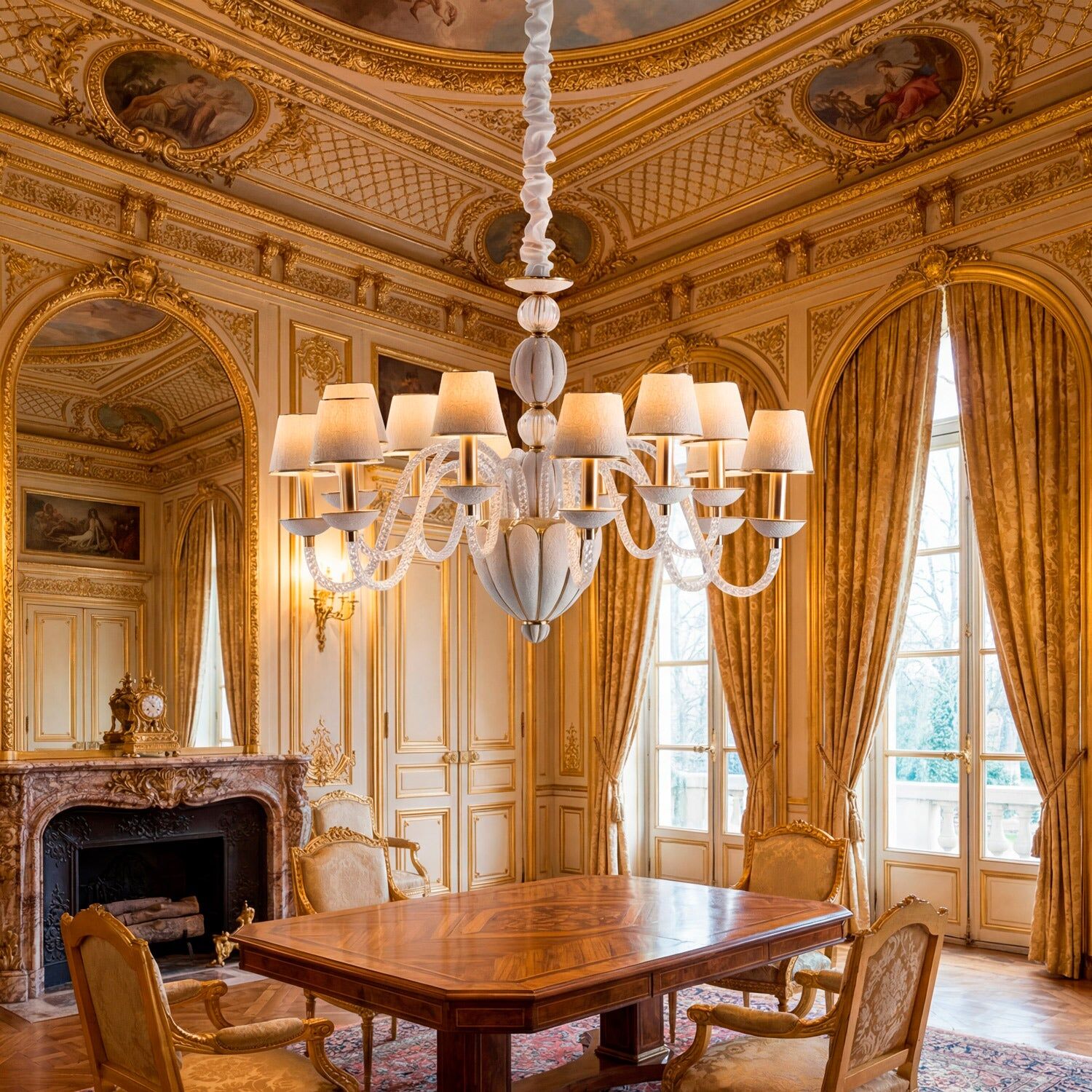 Люстра Amour Chandelier 12 Lights - White & Gold — Villari, кадр 2
