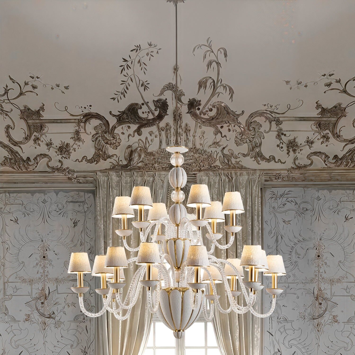 Люстра Amour Chandelier 18 Lights - White & Gold — Villari, кадр 2